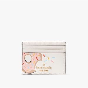 Kate Spade Coffee Break Donut Small Slim Card Holder